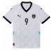 Camisa de Futebol Áustria Marcel Sabitzer #9 Equipamento Secundário Europeu 2024 Manga Curta